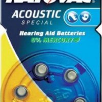 Батарейка для слуховых аппаратов Rayovac ZA10 6xBL Acoustic (60)