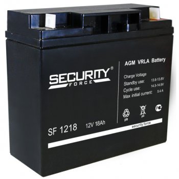 Аккумулятор Security VRLA12-18 (12V, 18Ah, 182х76х167) (4)