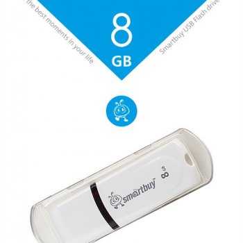 Флэш-диск SmartBuy 8GB Paean белый