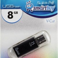 Флэш-диск SmartBuy 8GB V-Cut черный