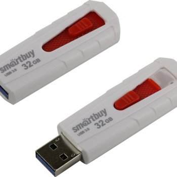 Флэш-диск SmartBuy 32GB USB 3.0 Iron белый/красный