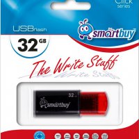 Флэш-диск SmartBuy 32GB Click черный/красный