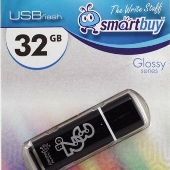 Флэш-диск SmartBuy 32GB Glossy черный