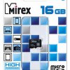 Карта micro-SD Mirex 16GB Class 4 (SDHC) (без адаптера)