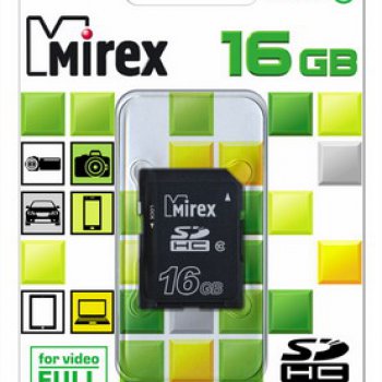 Карта SD Mirex 16GB Class10 (SDHC)