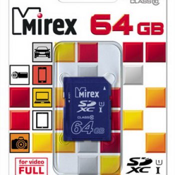 Карта SD Mirex 64GB Class 10 (SDХC) UHS-I