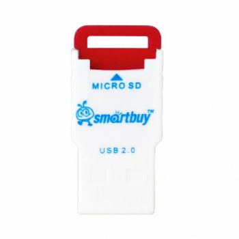 Картридер SmartBuy 707-R микроSD красный