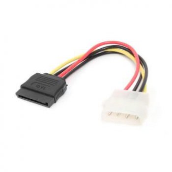 Кабель питания SATA 15 см, 4pin(molex)/15pin(SATA), Gembird (1/400)