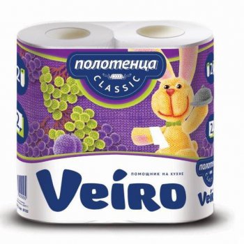 Полотенца Veiro 2слоя Classic 2шт 50л (12/480)