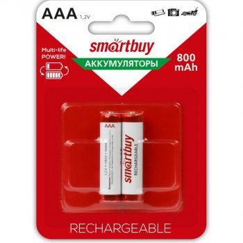 Аккумулятор NiMh R 3  800мАч SmartBuy 2xBL (24/240)