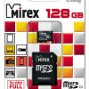 Карта micro-SD Mirex 128GB Class 10 UHS-I U1 + адаптер (SDXC)