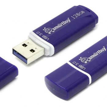 Флэш-диск SmartBuy 128GB USB 3.0 Crown синий