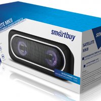 Колонка портативная Bluetooth SmartBuy 450 Satellite2 10Вт MP3/FM/microSD/USB/AUX/ LED-подсветка черный (1/20)