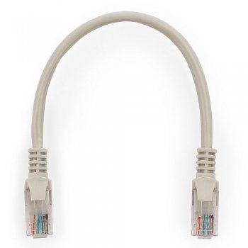 Патч-корд UTP-5e RJ-45 0.25м серый Cablexpert (1/750)