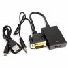 Переходник VGA - HDMI 15M/19F + аудио пит USB 15см Cablexpert 1BL (100)