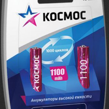 Аккумулятор NiMh R 3 1100мАч Космос 2xBL (24/288)