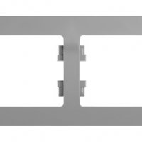 Рамка Glossa 4-ая горизонтальная алюминий (15)